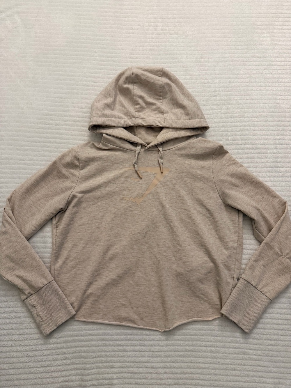 Gymshark Light Beige Hooded Women's Sweater